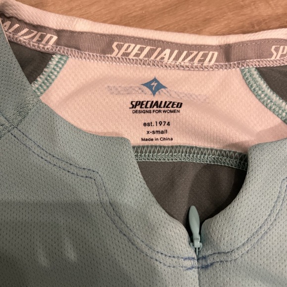 Specialized Women's Cycling jersey,light Blue White Half Zip Small - Picture 4 of 7